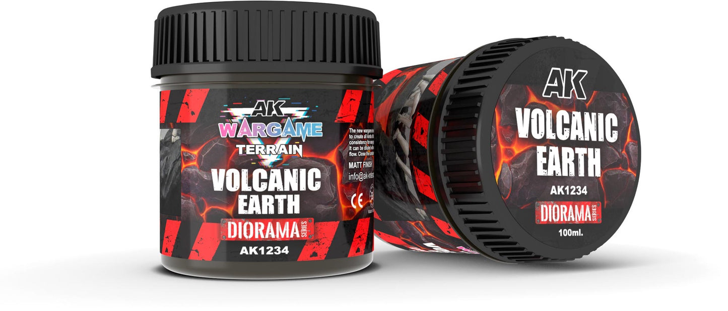 AK Interactive Wargame Battle Ground Terrains Volcanic Earth - 100ml (Acrylic)