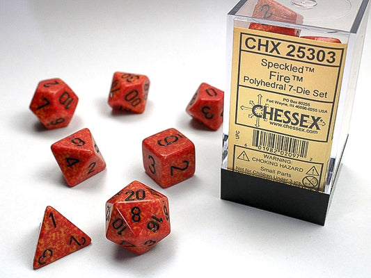 Speckled 7-Die Set Fire Chessex Dice (CHX25303)