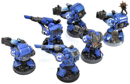 SPACE MARINES 6 Devastators #1 WELL PAINTED Warhammer 40K 0271