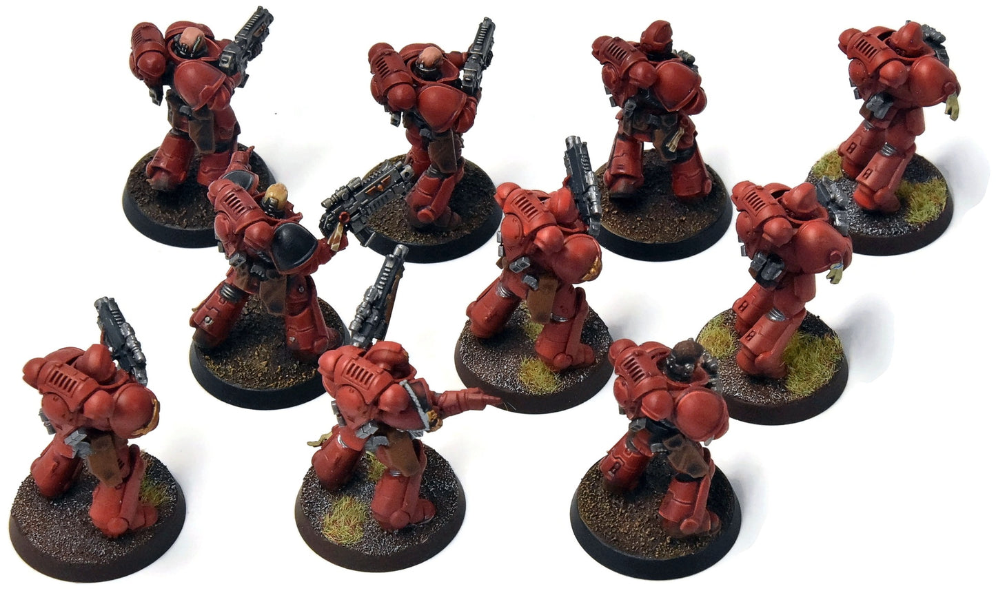 SPACE MARINES 10 Primaris Intercessors #1 WELL PAINTED Warhammer 40K