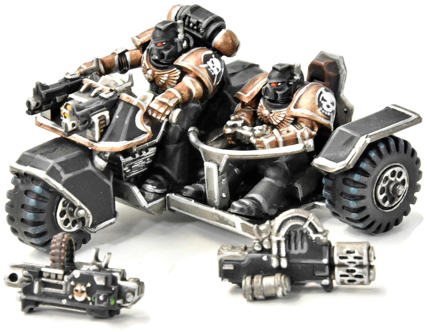 Moto d'attaque Space Marines n° 2, peinte par un professionnel, Warhammer 40K