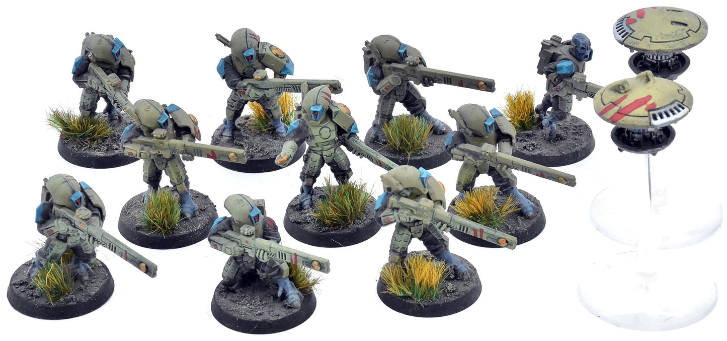 TAU EMPIRE 12 Strike Team #3 WELL PAINTED Warhammer 40K
