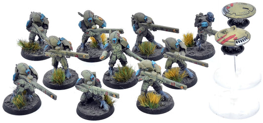TAU EMPIRE 12 Strike Team #3 WELL PAINTED Warhammer 40K