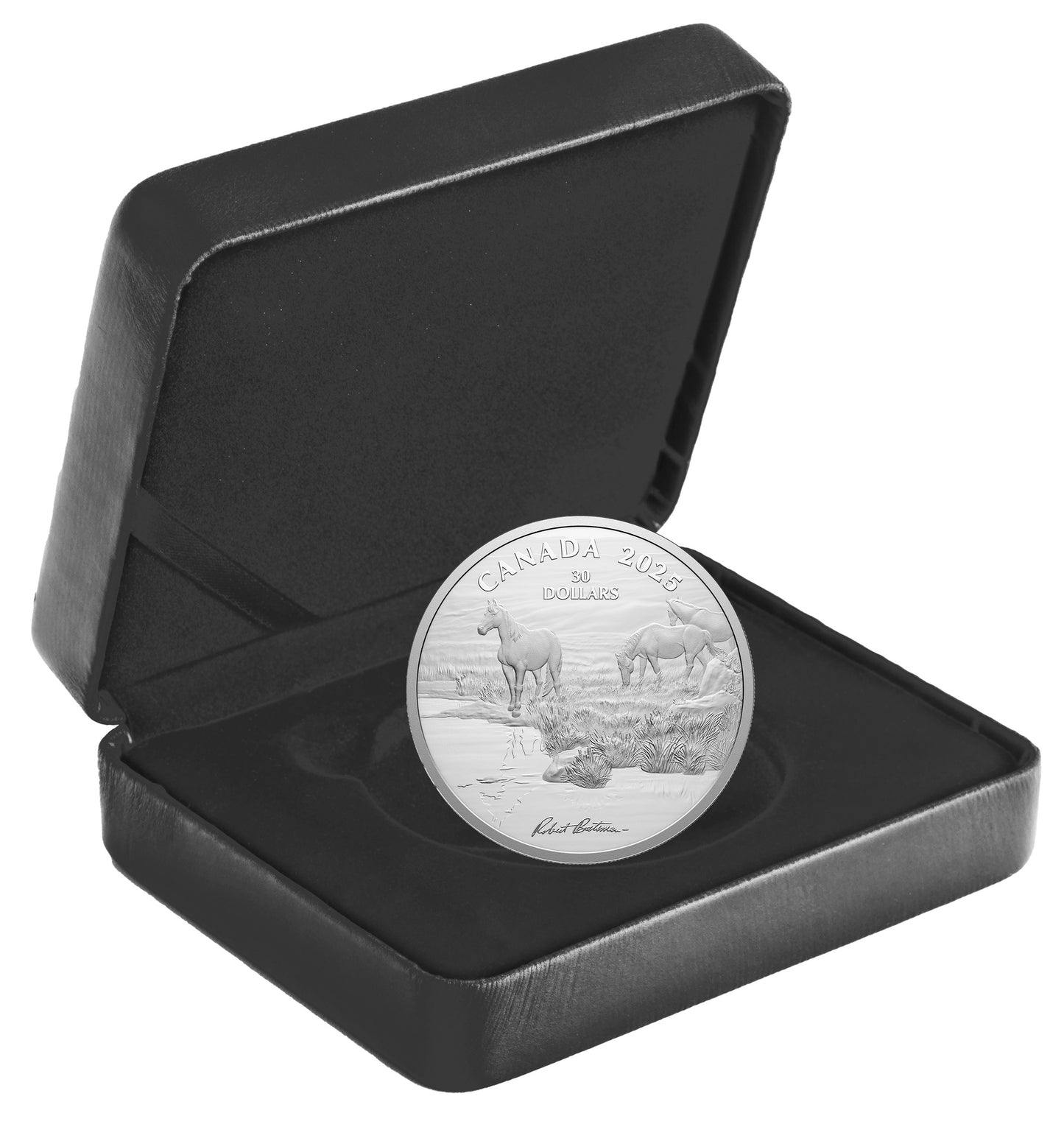 Mustang Country by Robert Bateman – 2 oz. $30 Fine Silver Coin (2025)(250126)