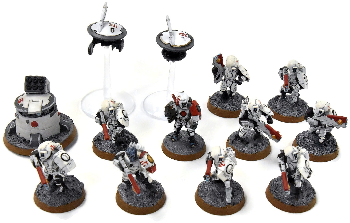 TAU EMPIRE 10 Breachers #2 WELL PAINTED Warhammer 40K