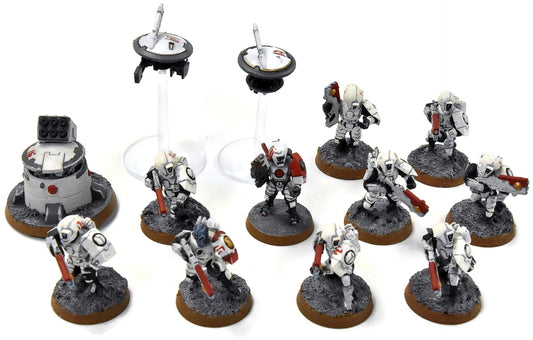 TAU EMPIRE 10 Breachers #2 WELL PAINTED Warhammer 40K