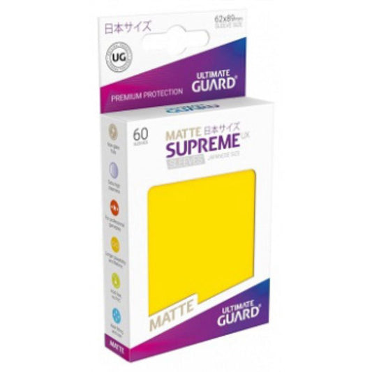 Ultimate Guard Sleeves Supreme Ux Small Matte Yellow 60Ct