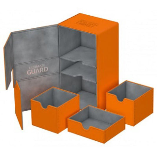 Ultimate Guard Twin Flip N Tray Deck Case Xenoskin Orange 200+