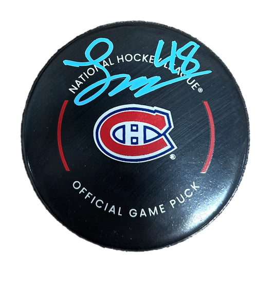 Lane Hutson Autographed Puck - Official