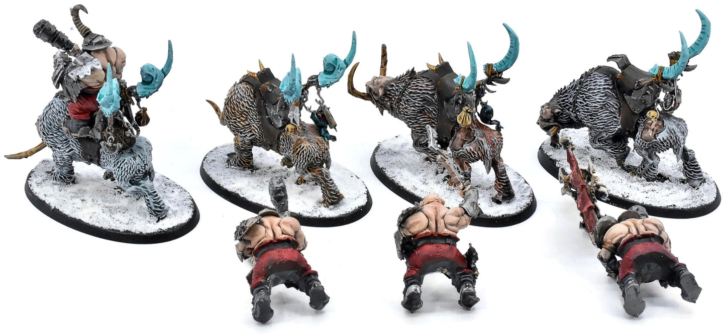 STORMCAST ETERNALS 4 Mournfang Pack #1 WELL PAINTED Warhammer Sigmar
