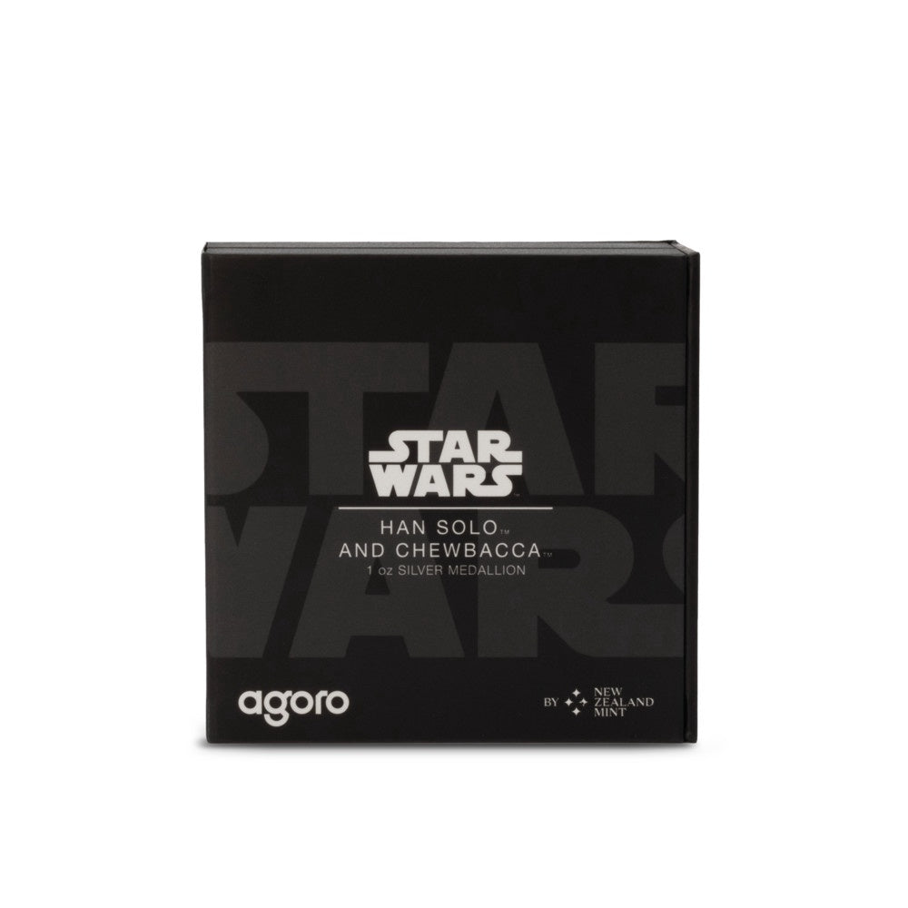 AGORO Star Wars Allies - Han Solo & Chewbacca 1oz Silver Medallion