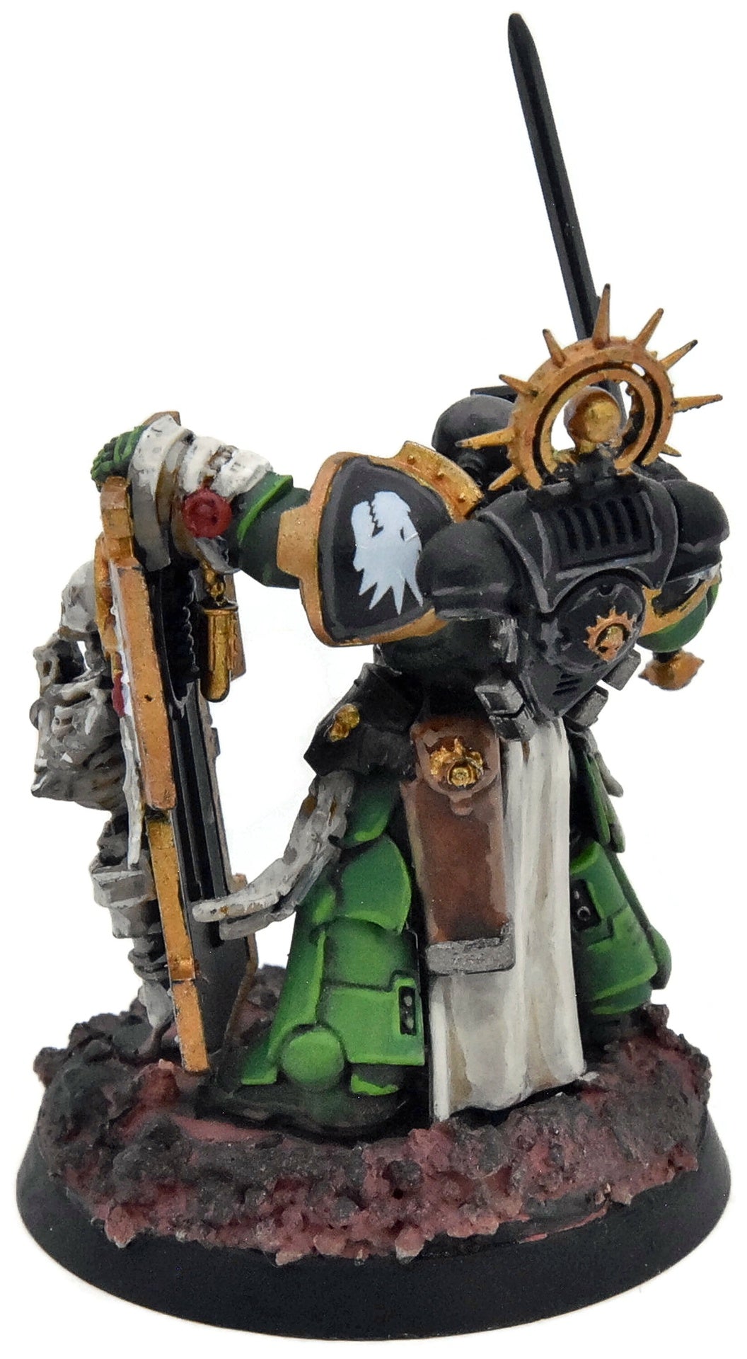 SALAMANDERS Captain with relic shield #1 WELL PAINTED Warhammer 40K