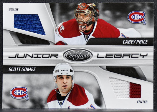 10-11 Panini Certified Junior Legacy Combos Price/Gomez Canadiens /250 Patch 7741