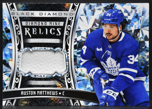 22-23 UD Black Diamond Mine Relics Auston Matthews DMR-AM Maple Leafs Jersey 2639