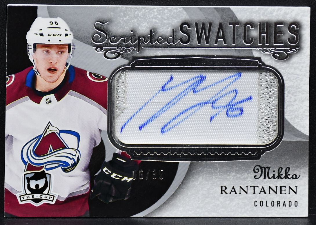 2018-19 UD The Cup Scripted Swatches Mikko Rantanen SW-MR Auto 06/35 Patch