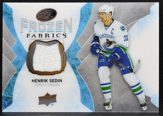 2016-17 Upper Deck ICE Frozen Fabrics Henrik Sedin FF-HS Canucks Jersey 3411