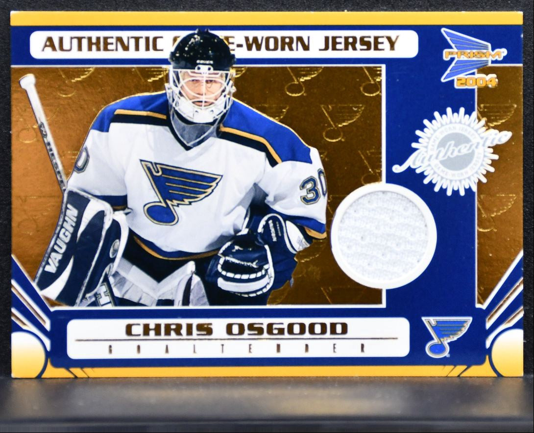 2003-04 Pacific Prism Jersey Chris Osgood St. Louis Blues 0657/1185 Jersey 1762