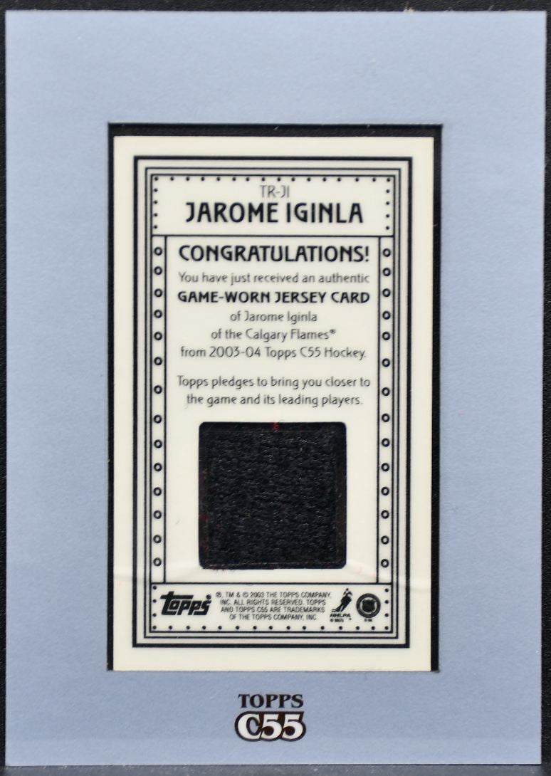 2003-04 Topps C55 Relics Jarome Iginla TR-JI Calgary Flames Jersey 1488