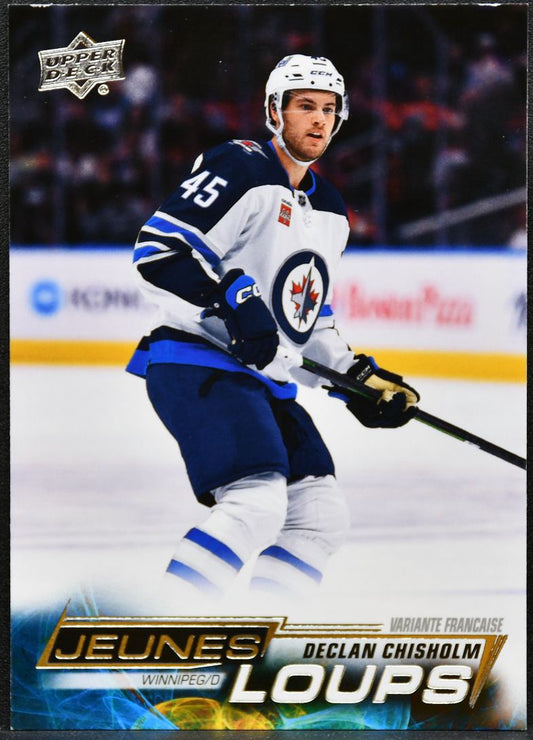 2022-23 UD Series 2 Young Guns Variante FranÃ§aise Declan Chisholm Jets RC 9957