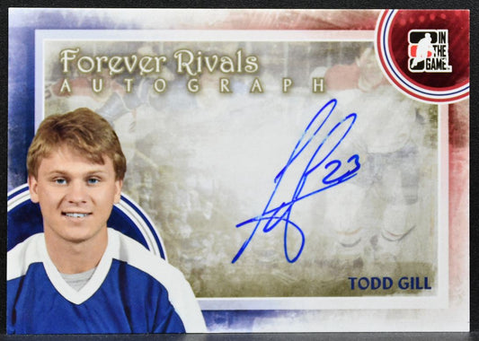 2012-13 In The Game Forever Rivals Autographs Todd Gill Maple Leafs Auto 6876