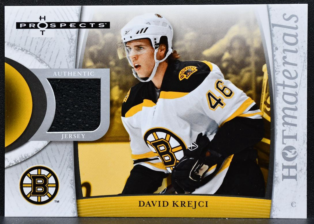 2007-08 Fleer Hot Prospects Materials David Krejci HM-DK Bruins Jersey 4671