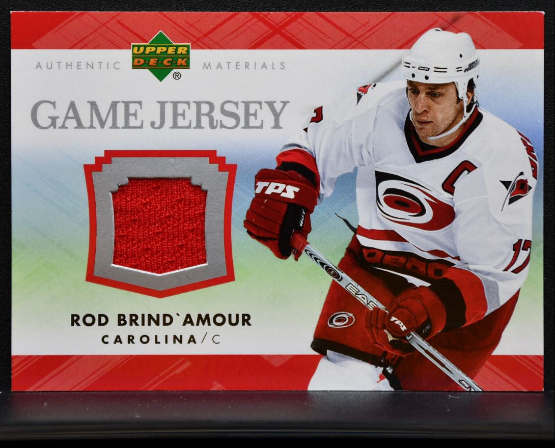 2007-08 Upper Deck Series 1 Game Jerseys Rod Brind'Amour Hurricanes Jersey 1075