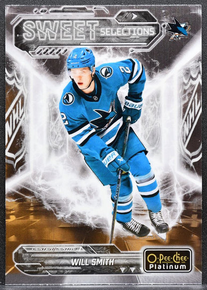 2024-25 O-Pee-Chee Platinum Sweet Selections Will Smith SS-15 Sharks RC 8105