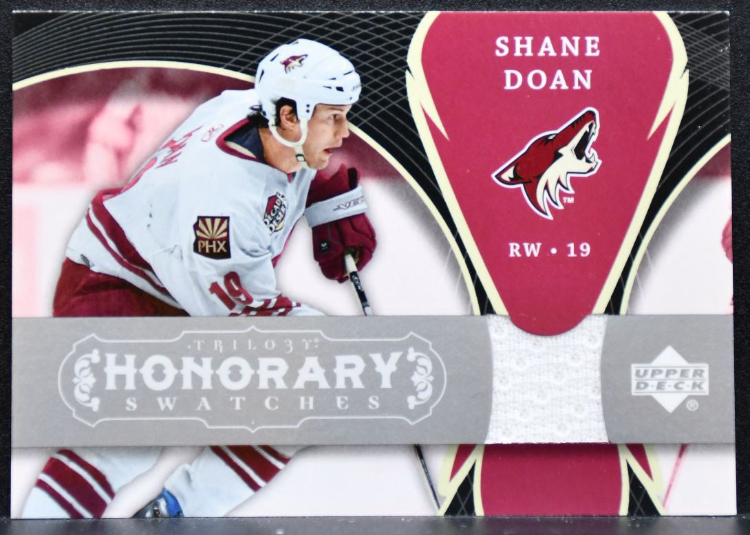 2007-08 UD Trilogy Honorary Swatches Shane Doan Phoenix Coyotes Jersey 8406