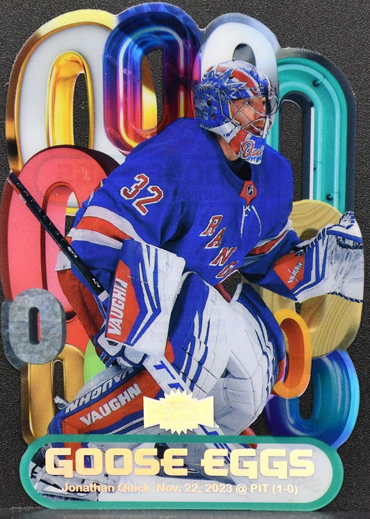 2023-24 SkyBox Metal Universe Goose Eggs Jonathan Quick GE-29 New York Rangers 9010