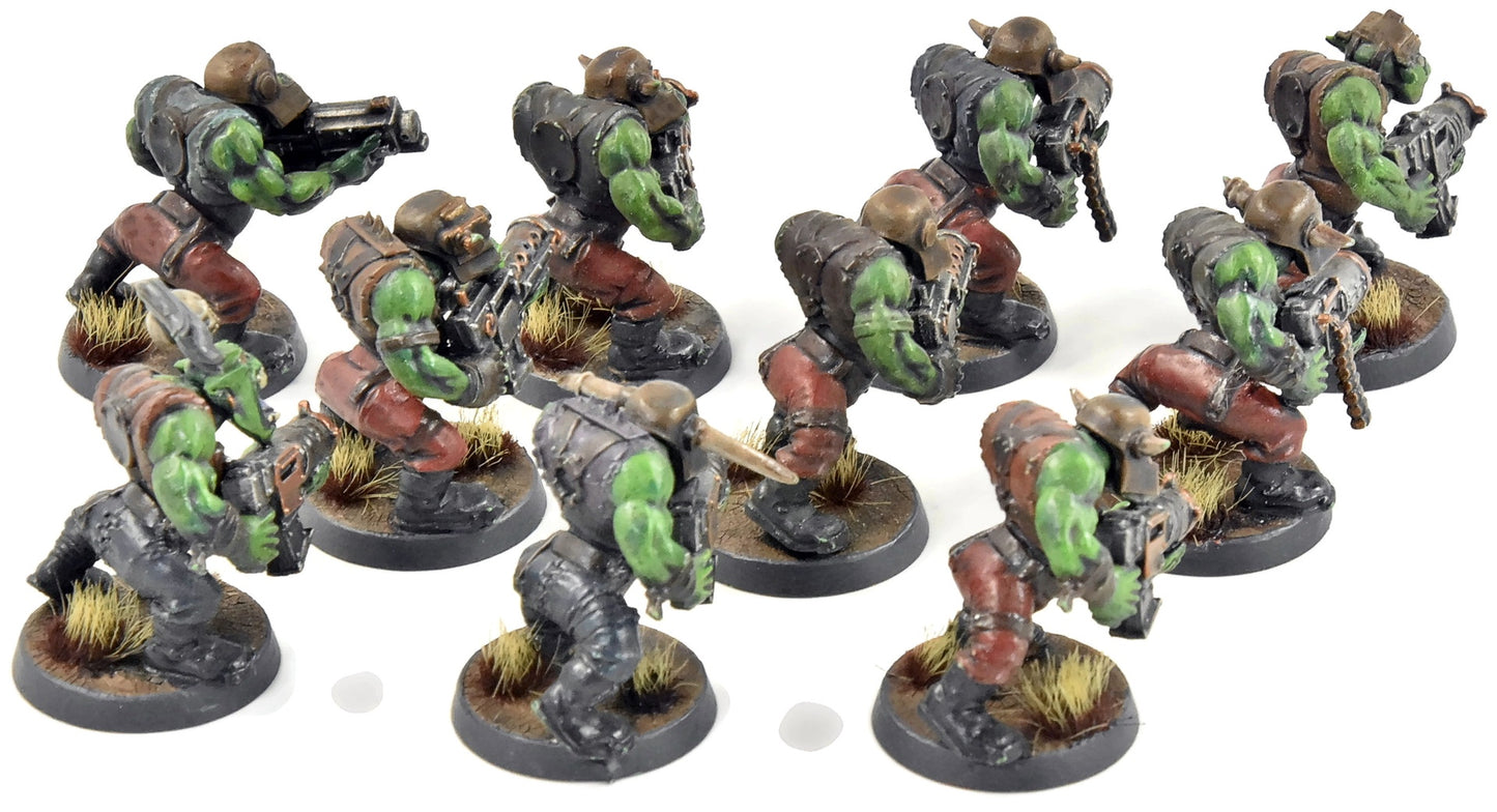 ORKS 10 Boyz #21 WELL PAINTED Warhammer 40K