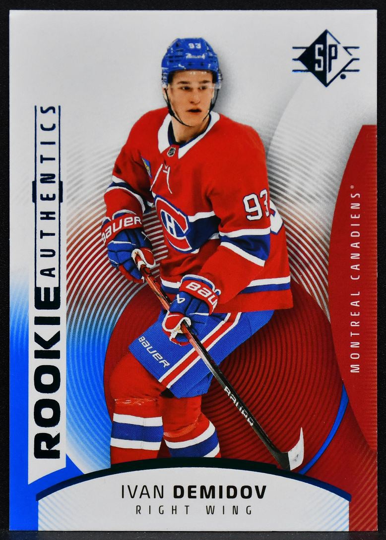 2025-26 SP Rookie Authentics Blue Ivan Demidov 137 Montreal Canadiens Auto 5118