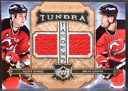 2006-07 UD Artifacts Tundra Tandems Red Scott Gomez/Brian Gionta Jersey 5871