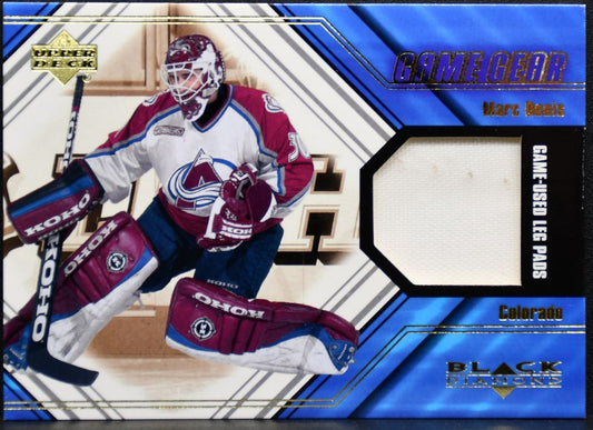 2000-01 UD Black Diamond Game Gear Marc Denis Goalie Pad 1060