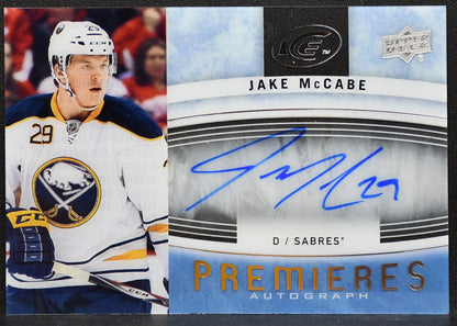 2014-15 UD Ice Premieres Autographs Jake McCabe IPA-JM Sabres RC Auto 2438