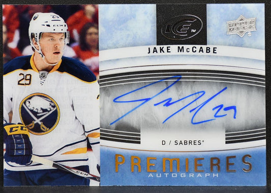2014-15 UD Ice Premieres Autographs Jake McCabe IPA-JM Sabres RC Auto 2438