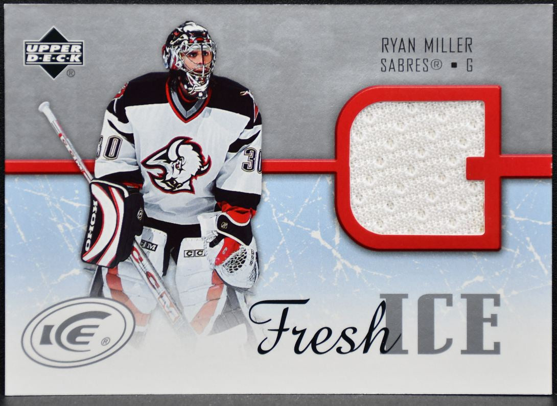 2005-06 Upper Deck Ice Fresh Jersey Ryan Miller FI-RM Buffalo Sabres Jersey 2423