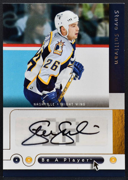 2005-06 Upper Deck Be a Player Signatures Steve Sullivan SE Predators Auto 8706