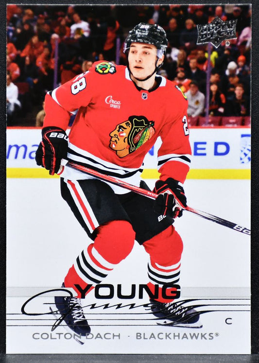 2025-26 UD Series 1 Young Guns Colton Dach 218 Chicago Blackhawks RC