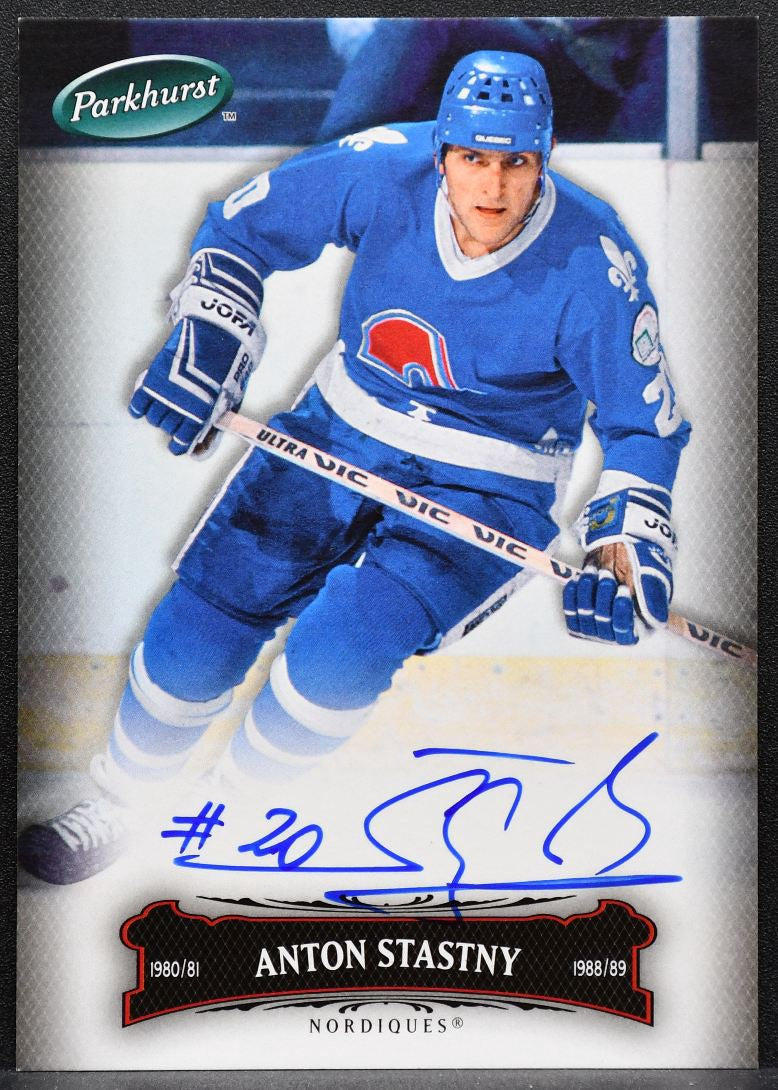 2006-07 Upper Deck Parkhurst Auto Anton Stastny 120 Quebec Nordiques Auto 6946