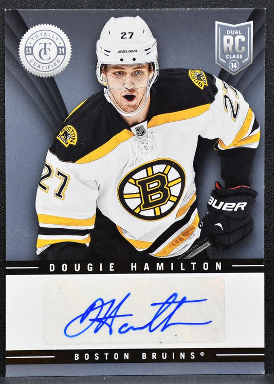 2013-14 Panini Totally Certified Rookie Signatures Dougie Hamilton Auto 7811