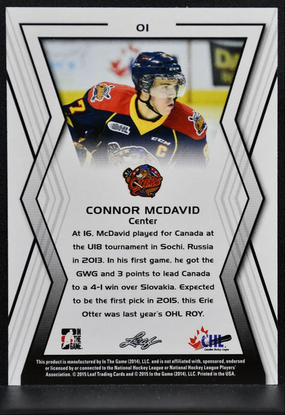 2015-16 In The Game CHL Draft Connor McDavid 01 Erie Otters 7697