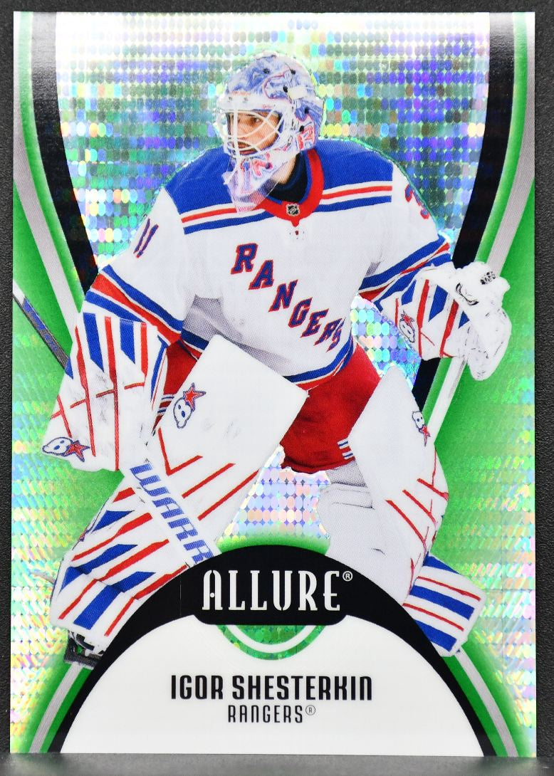 2025-26 Upper Deck Allure Green Quartz Igor Shesterkin 50 New York Rangers 31/99 2609