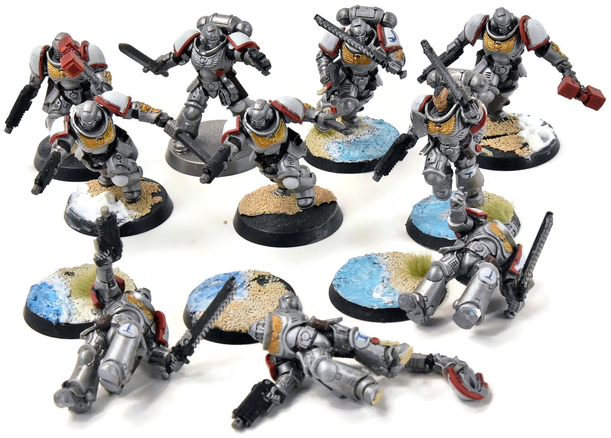 SPACE MARINES 10 Assault Intercessors #1 missing 4 back packs Warhammer 40K