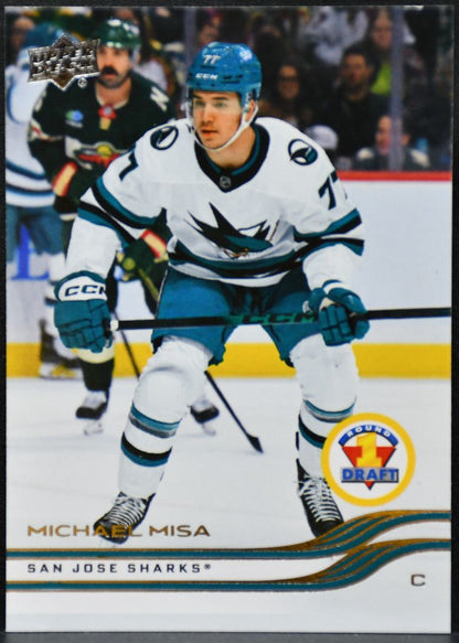 2025-26 UD Extended Series Round 1 Draft Michael Misa 750 Sharks RC 6871
