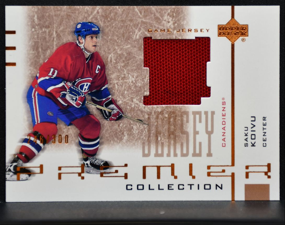 2001-02 UD Premier Collection Jersey Bronze Saku Koivu Canadiens Jersey 3499