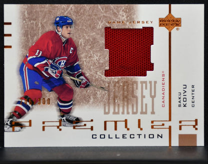 2001-02 UD Premier Collection Jersey Bronze Saku Koivu Canadiens Jersey 3499