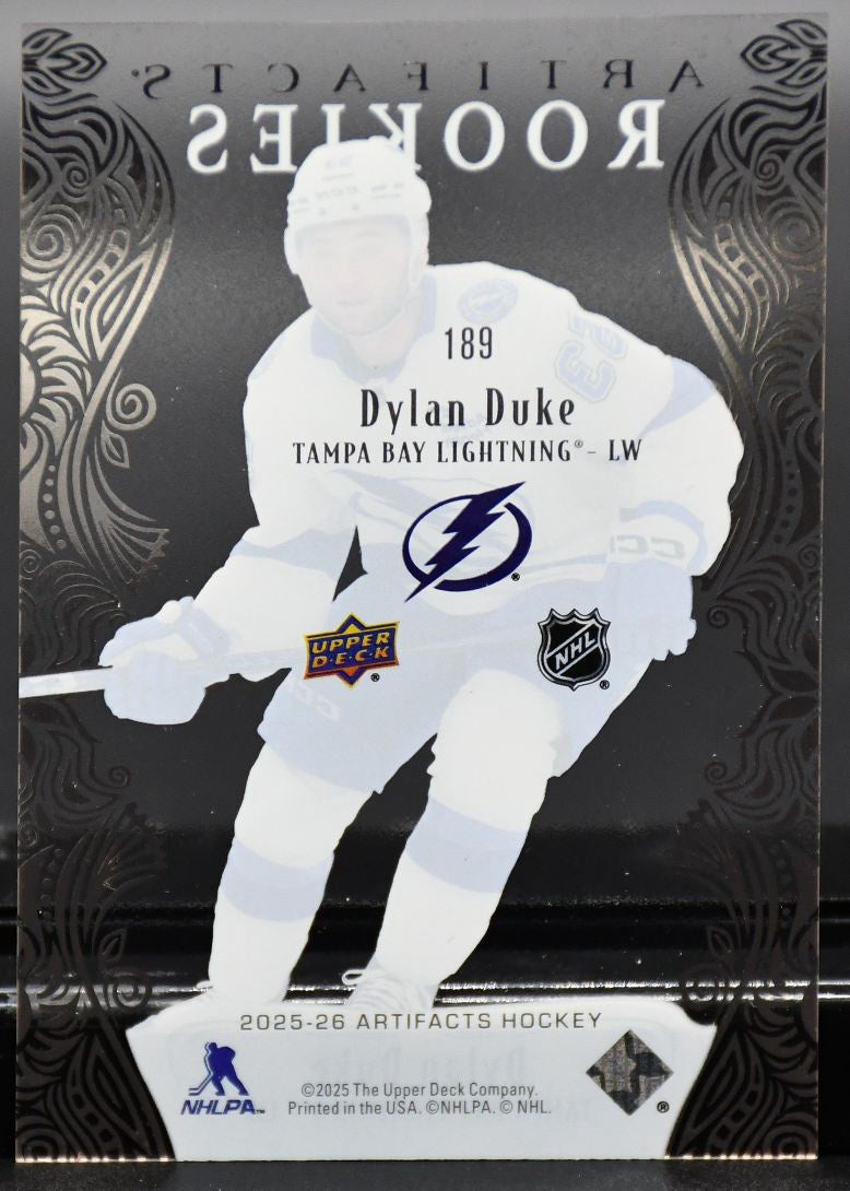 2025-26 UD Artifacts Clear Cut Rookies Dylan Duke 189 RC