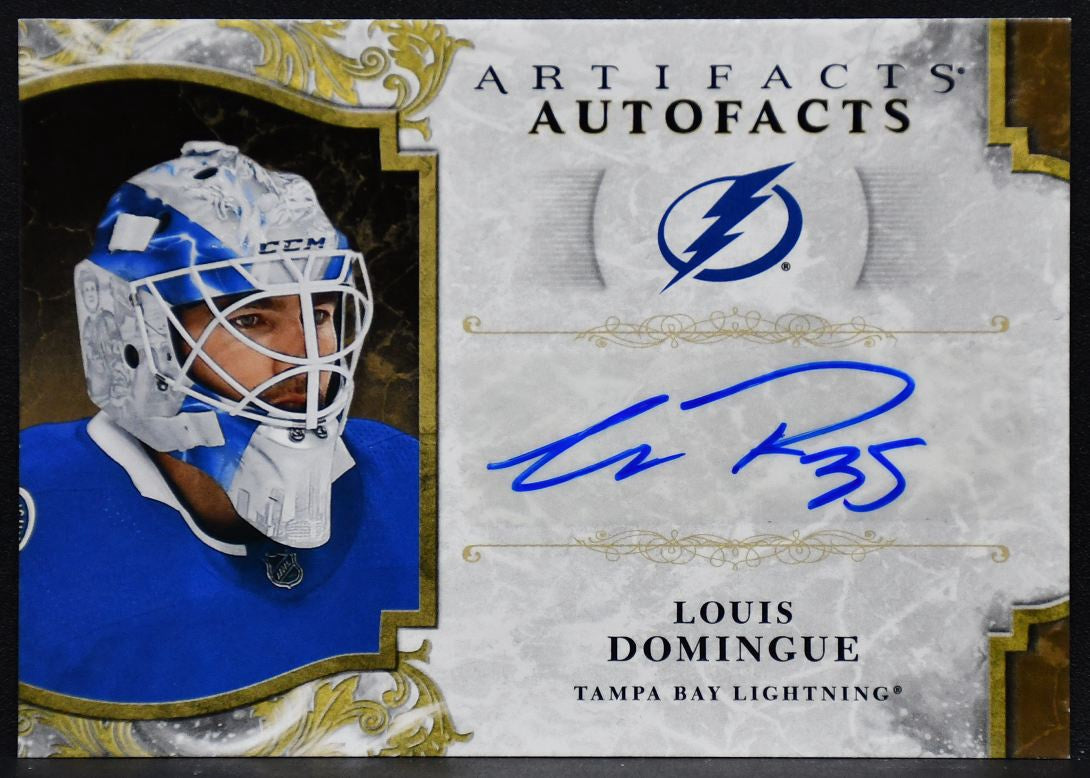 2019-20 Upper Deck Artifacts Auto Facts Louis Domingue A-LD Auto 3207