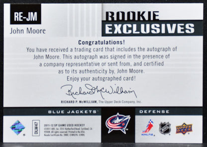 2011-12 SP Game Used Rookie Exclusives Autographs Moore RC Auto 006/100 3838