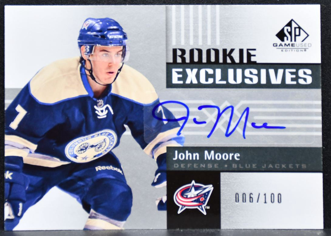 2011-12 SP Game Used Rookie Exclusives Autographs Moore RC Auto 006/100 3838